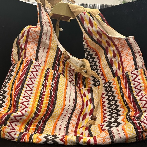 Handbags - Multicolor Woven  Patterned Women's Bag
